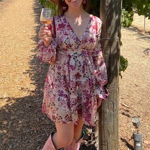 Free people closer to the heart tiered mini dress